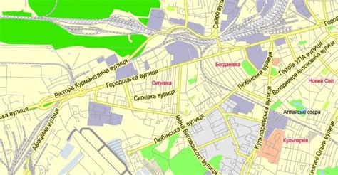 Lviv, Ukraina, Free Printable Map in Adobe Illustrator and PDF