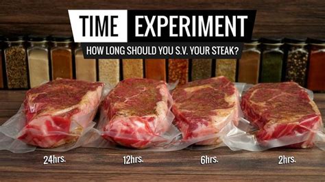 Sous Vide Steak TIME EXPERIMENT - How long should you cook your STEAK? | Sous vide steak, Sous ...