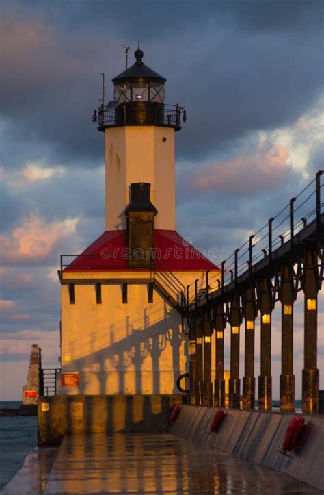 Michigan City Lighthouse stock photo. Image of indiana - 135926070