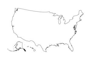 United States Of America Map Outline - Dorrie Katharina