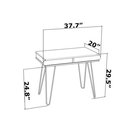 Wrought Studio Lora Metal Legs 2 Tier Modern Desk - Wayfair Canada