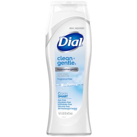 Dial Clean + Gentle Fragrance Free Body Wash, 16 fl oz - Pay Less Super Markets