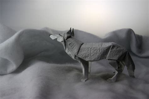 Origami Project #5: Wolf by Shuki Kato + White Washi Deluxe 35x35 cm in ...