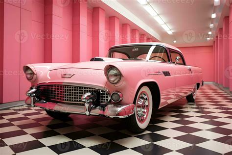 Classic Car Pink Wallpaper Generative AI 32833611 Stock Photo at Vecteezy