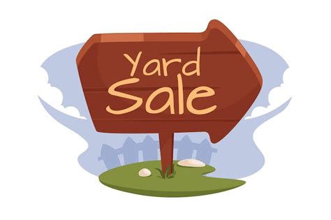 Premium Vector | Cartoon yard sale sign