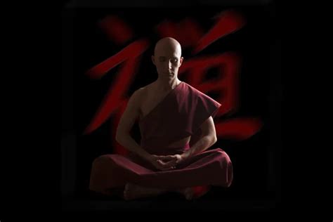 Buddhist monk in meditation pose Royalty Free Photo, Stock Image by © tommasolizzul #85125760