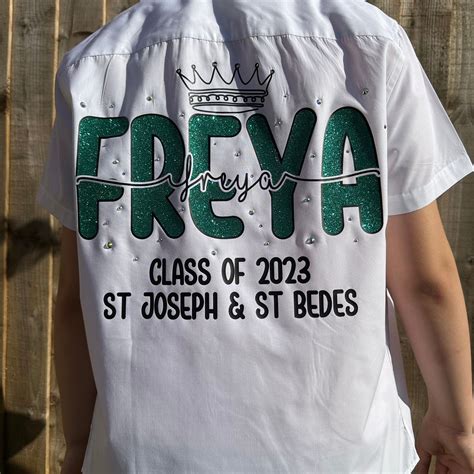 Personalised Leavers 2024 Shirt, Class of 2024 Top, Girls Personalised ...