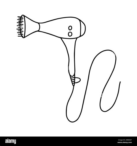 Cartoon drawing blow dryer Black and White Stock Photos & Images - Alamy