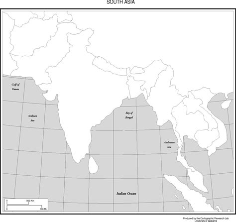 Printable South Asia Political Map