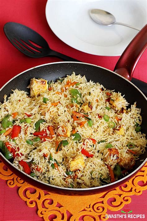 Paneer fried rice (Indian & Chinese 2 Ways) - Swasthi's Recipes