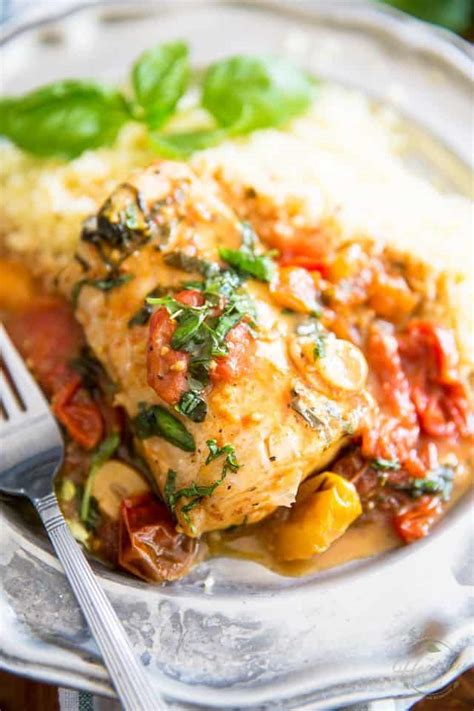 Easy Poached Fish Recipe - in Tomato Basil Sauce • The Healthy Foodie