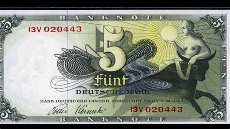 Germany banknotes Deutsche Mark German money currency. - YouTube