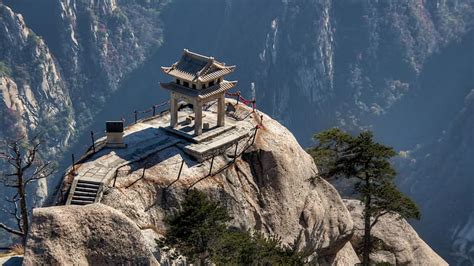 Temple, China, Temples, Religious, Mount Hua, HD wallpaper | Peakpx