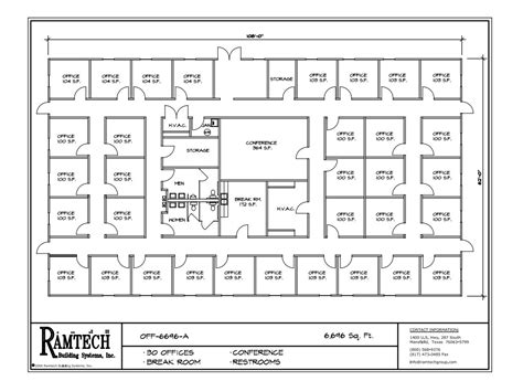 Commercial Office Floor Plans - Ramtech Building Systems