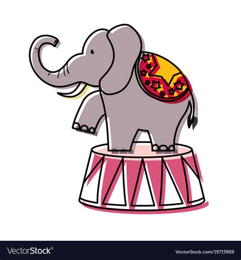 Cartoon circus animals design Royalty Free Vector Image