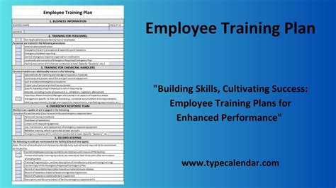 Free Printable Employee Training Plan Templates [Excel, PDF & Word]