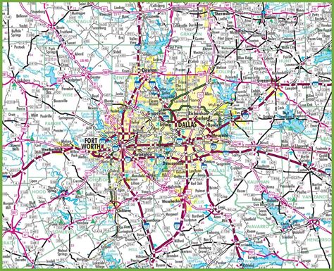 Dallas Area Road Map - Printable Map Of Dfw Metroplex | Printable Maps