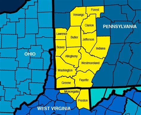 Map Of Western Pa Counties