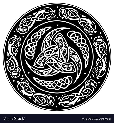 Celtic shield decorated with a ancient european Vector Image