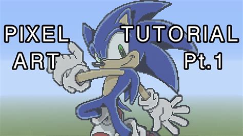 Minecraft Pixel Art Tutorial - Sonic The Hedgehog Part 1 - YouTube