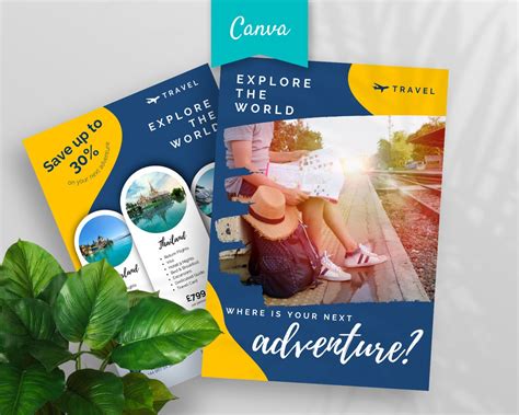 Double-Sided Canva Flyer // Travel Flyer Template // Leaflet - Etsy.de