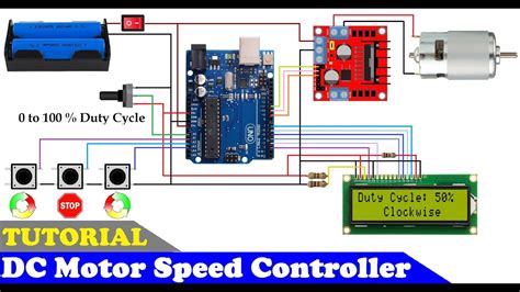 How To Make a DC Motor Speed Controller using Arduino and L298 Motor Driver - YouTube