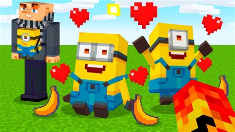 ENCONTREI OS MINIONS DO MEU MALVADO FAVORITO NO MINECRAFT - YouTube