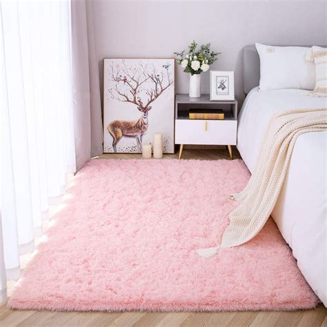 LOCHAS Luxury Fluffy Rug Ultra Soft Shag Carpet For Bedroom Living Room Big Area Rugs, 3'x5 ...