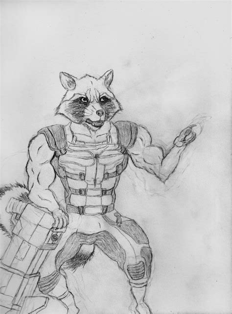 Muscle Rocket Raccoon — Weasyl