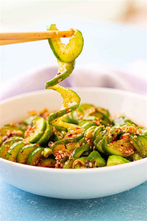 Tik Tok Korean Cucumber Salad - Spicy Cucumber Salad Asian