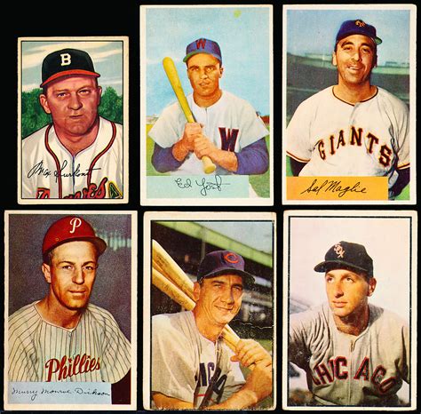 Lot Detail - Six Vintage Baseball Cards