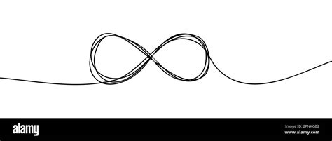 Infinity symbol drawing by one line drawing. Vector illustration ...