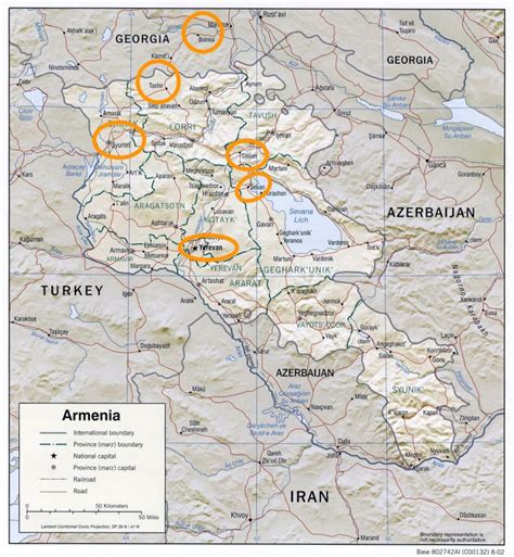 Armenia map detailed-political-and-administrative-map-of-armenia-with ...