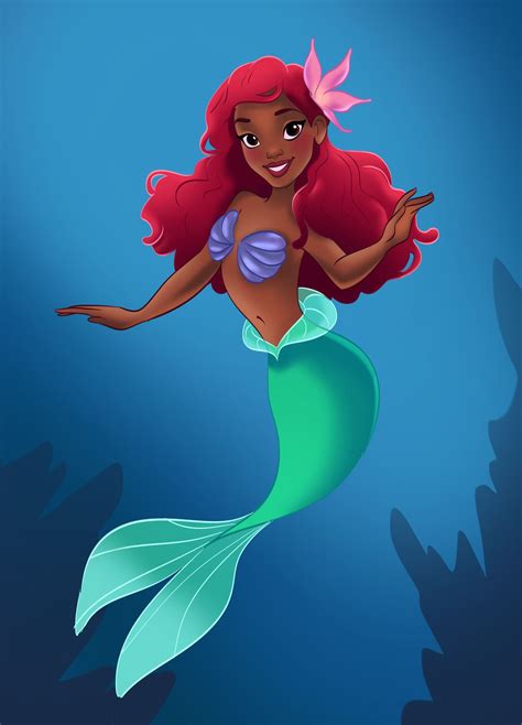 Congratulations Halle Bailey :) Black Mermaid, Mermaid Art, The Little ...