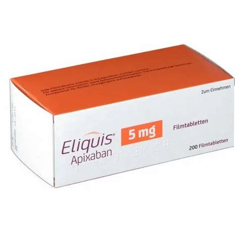 Eliquis 5mg Tablet at Rs 1100/box | Apixaban Tablet in Bhopal | ID ...