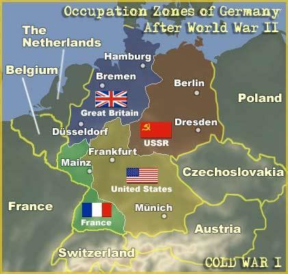 Map: Occupation Zones of Germany After World War II