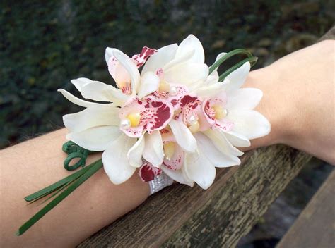 White Orchid Wrist Corsage by AprilHilerDesigns on Etsy