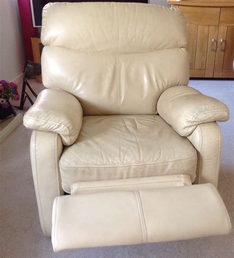 Cream leather recliner chair. FREE, | in Downend, Bristol | Gumtree