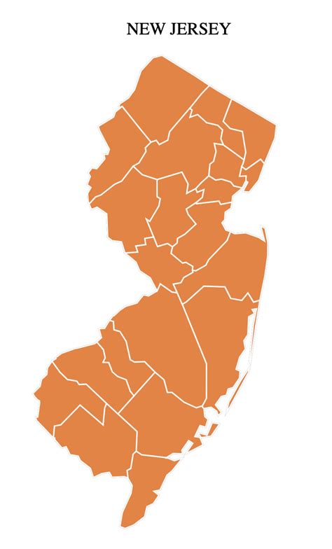 New Jersey County Map: Editable & Printable State County Maps