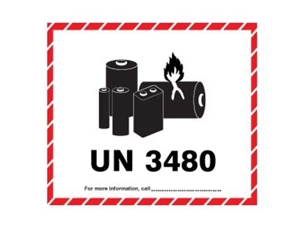 UN3480 Lithium Battery Handling Mark - Dangerous Goods