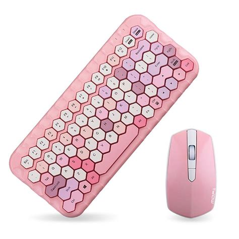 Mofii Honey Keyboard Mouse Combo Wireless 2.4G Mixed Color 83 Key Mini Keyboard Mouse Set with ...