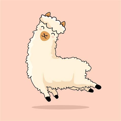 Jumping Llama Cartoon Alpaca 3545307 Vector Art at Vecteezy