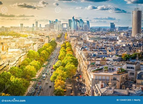 Skyline of Paris, France stock image. Image of birdview - 134401305