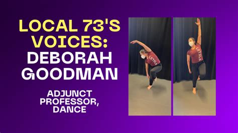 Local 73’s Voices: Deborah Goodman, Adjunct Professor, Dance Department @ Loyola University ...
