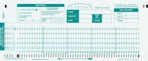 Printable Scantron Sheets 882 E