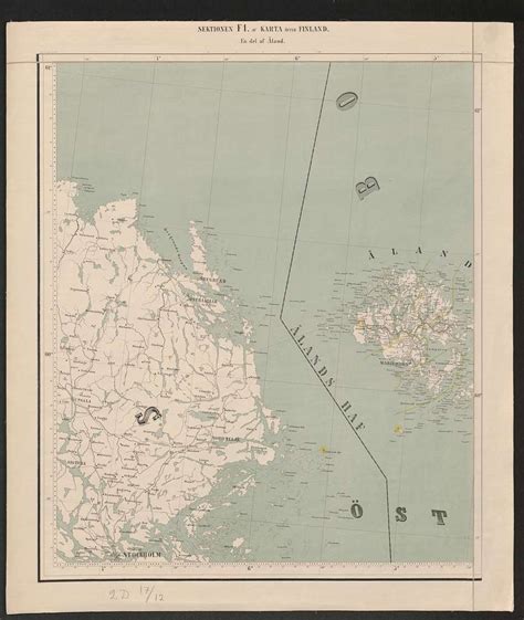 General map of the Grand Duchy of Finland 1863 Sheet F1 - PICRYL Public ...