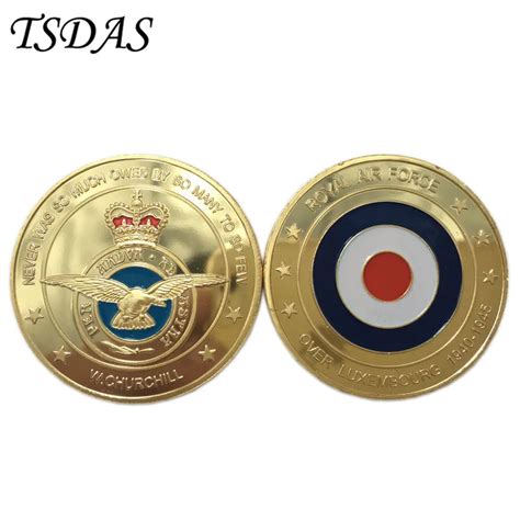 Free Shipping Replica Coins Gold Plated, Air Force Military Gold Plated Commemorative Coin With ...