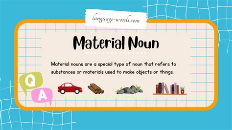 Material Noun: Definition, Types & Examples