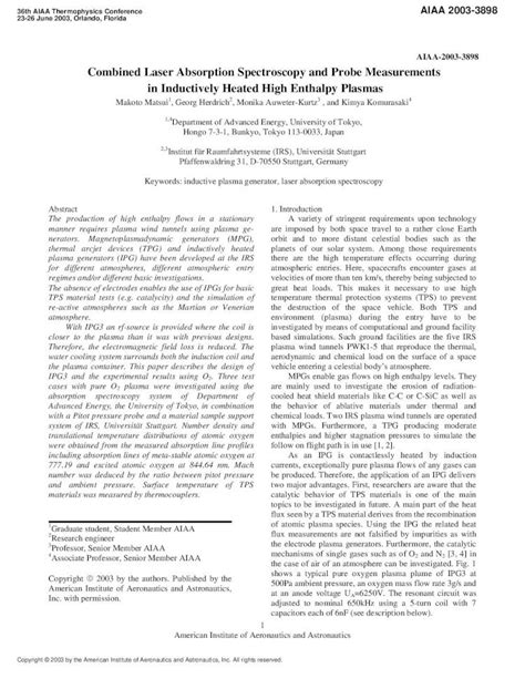 (PDF) Combined Laser Absorption Spectroscopy and … Laser Absorption Spectroscopy and Probe ...