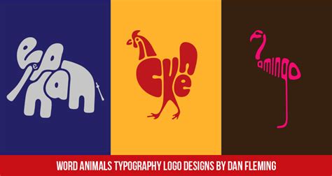 20 Animal Logos with Word Typography Design by Dan Fleming | CGfrog